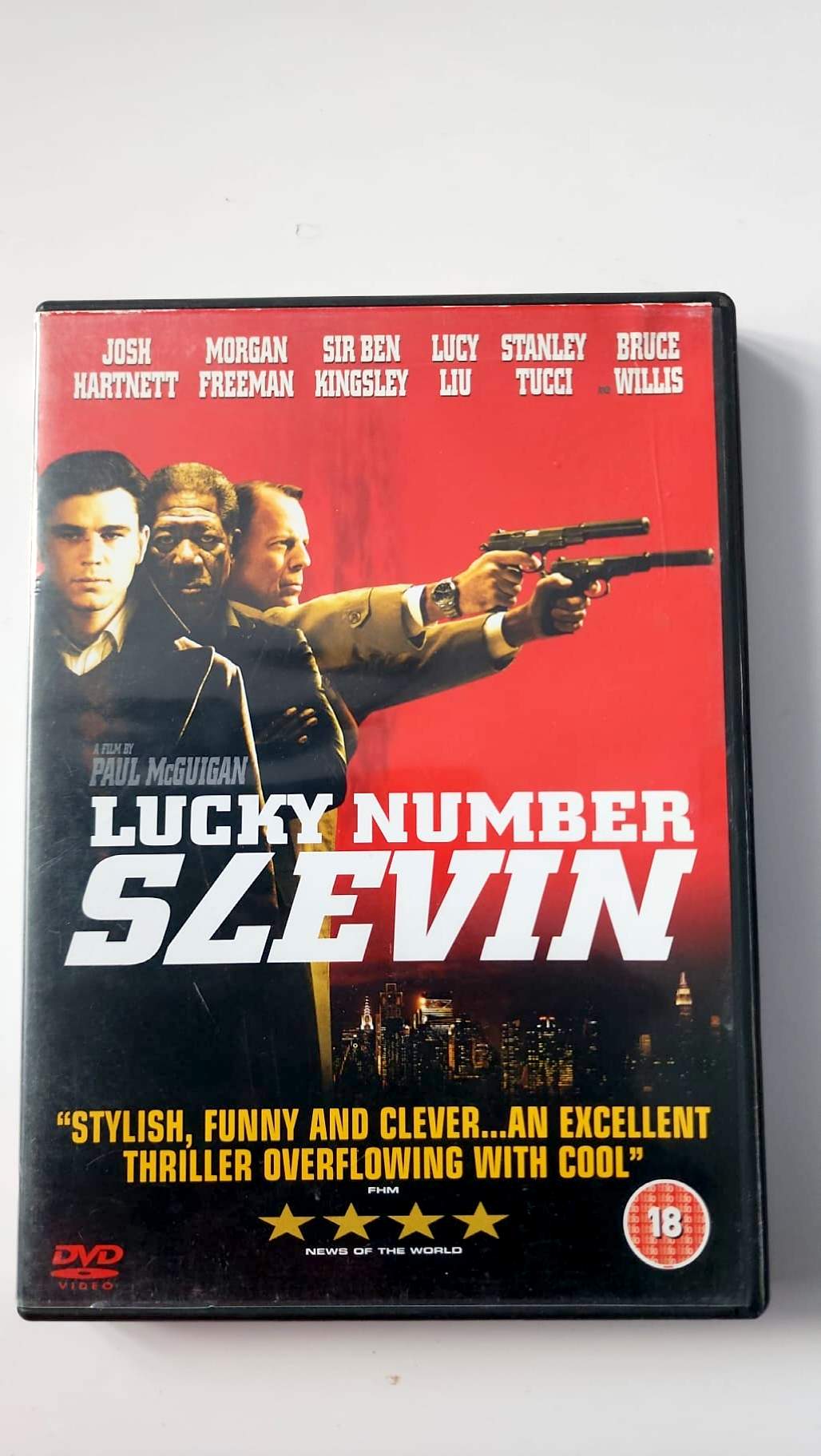 Jaquette avant du DVD Lucky Number Slevin avec Josh Hartnett et Bruce Willis