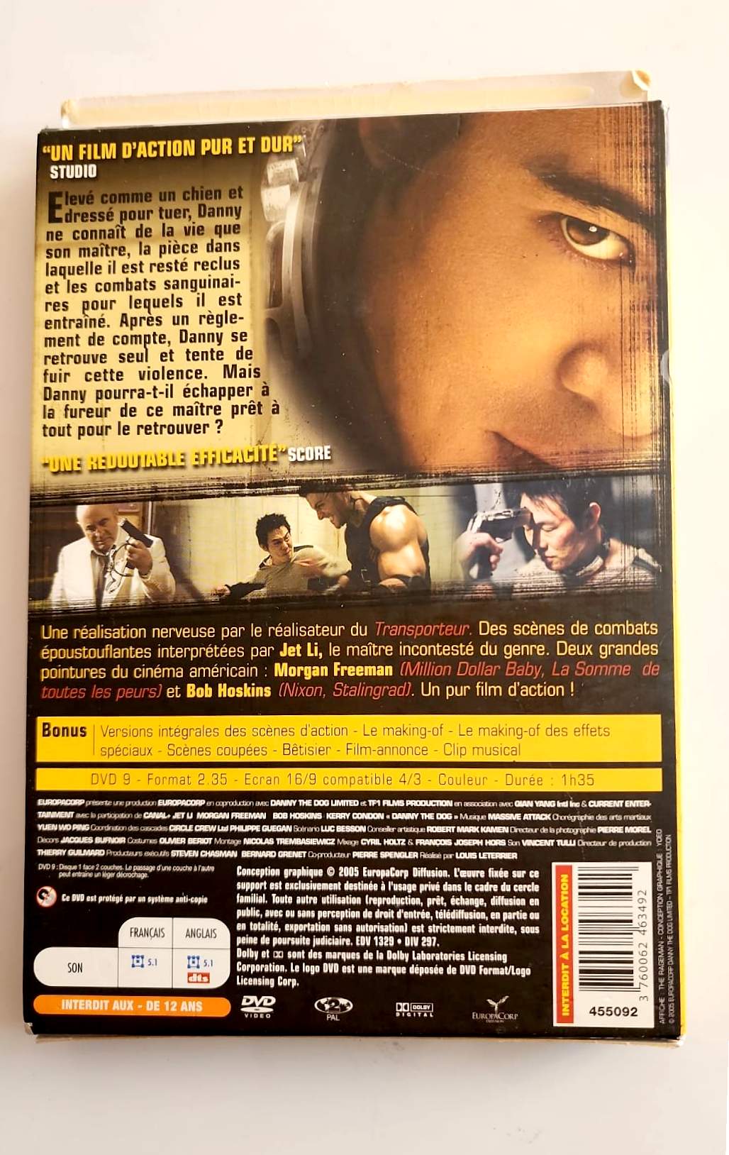 Danny the Dog - DVD - Dos de la pochette