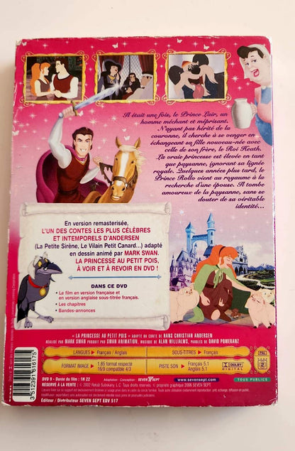 La Princesse au Petit Pois - DVD - Dos de la pochette