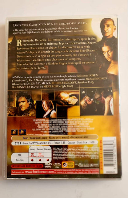 BloodRayne - DVD - Dos de la pochette