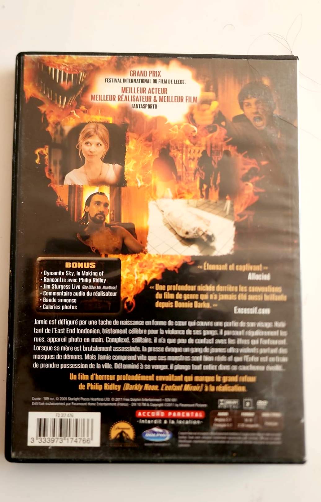 Heartless - DVD - Dos de la pochette