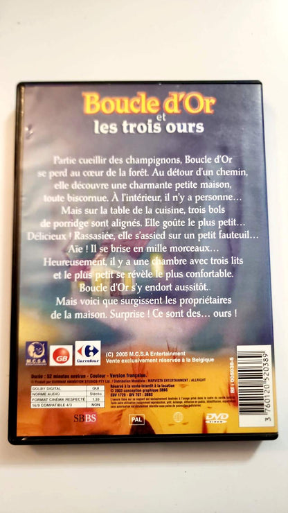 Boucle d'Or et les Trois Ours - DVD - Dos de la pochette