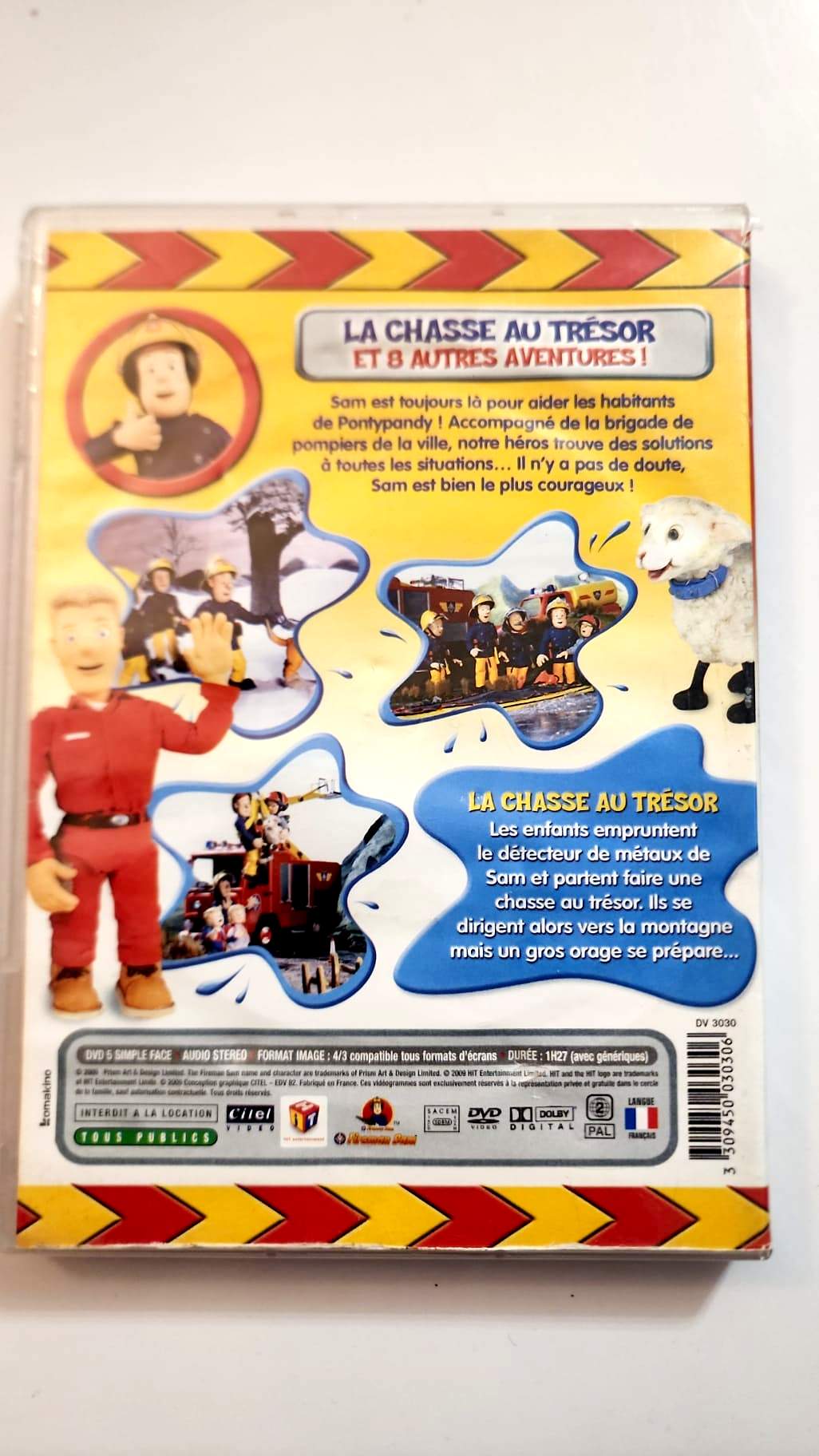 Sam le Pompier Vol. 2 La Chasse au Trésor - DVD - Dos de la pochette