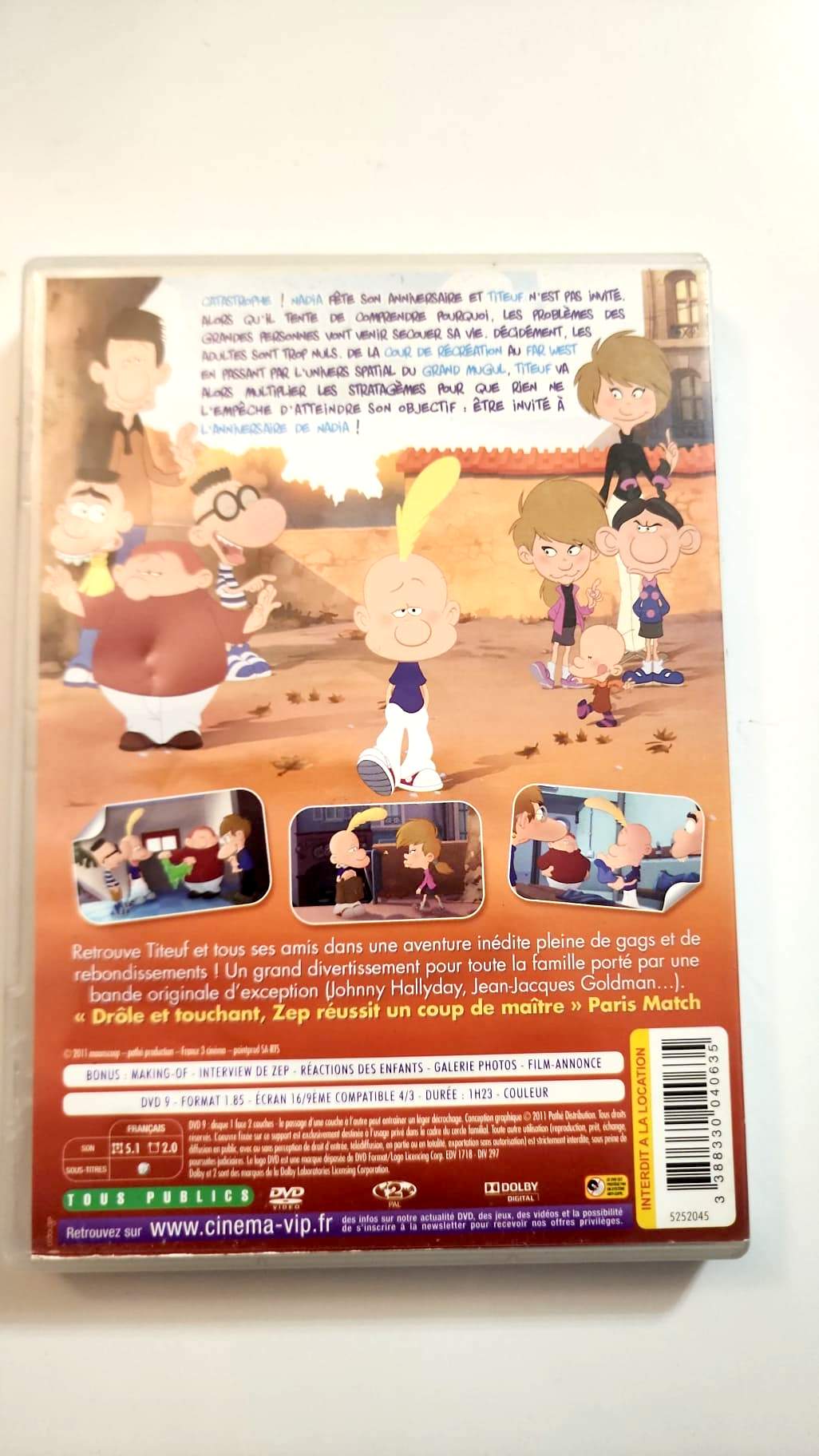 Titeuf le Film - Pochette DVD recto