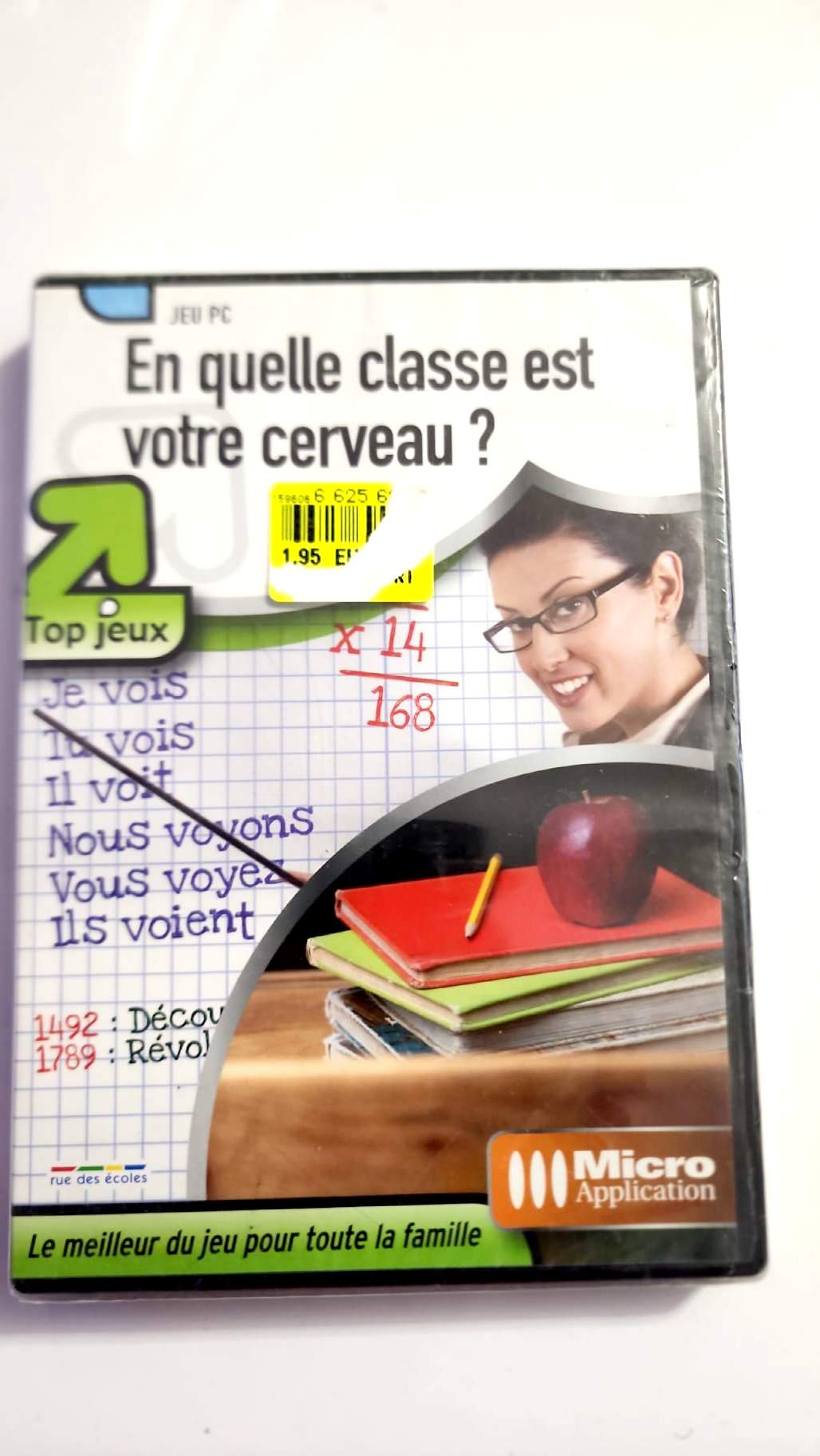 En quelle classe est votre cerveau, jaquette avant Micro Application Top jeux