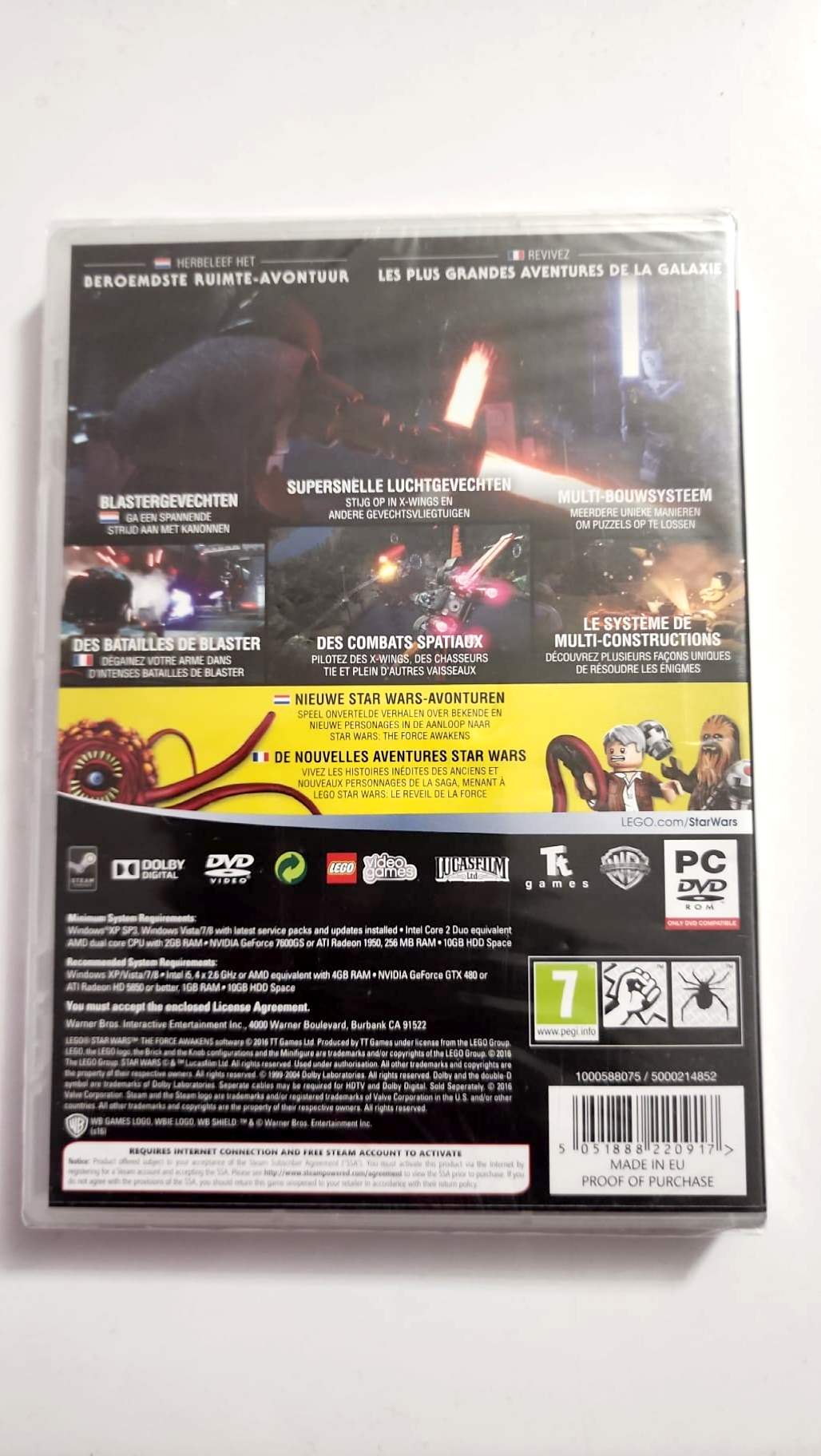 Dos de la jaquette LEGO Star Wars The Force Awakens PC