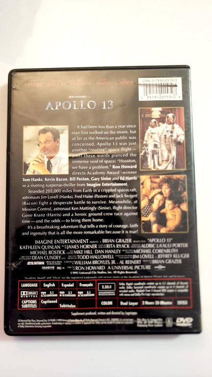Apollo 13 DVD - Pochette arrière