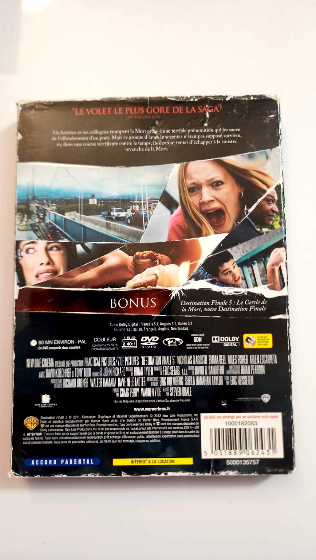 Destination Finale 5 DVD - Code-barres