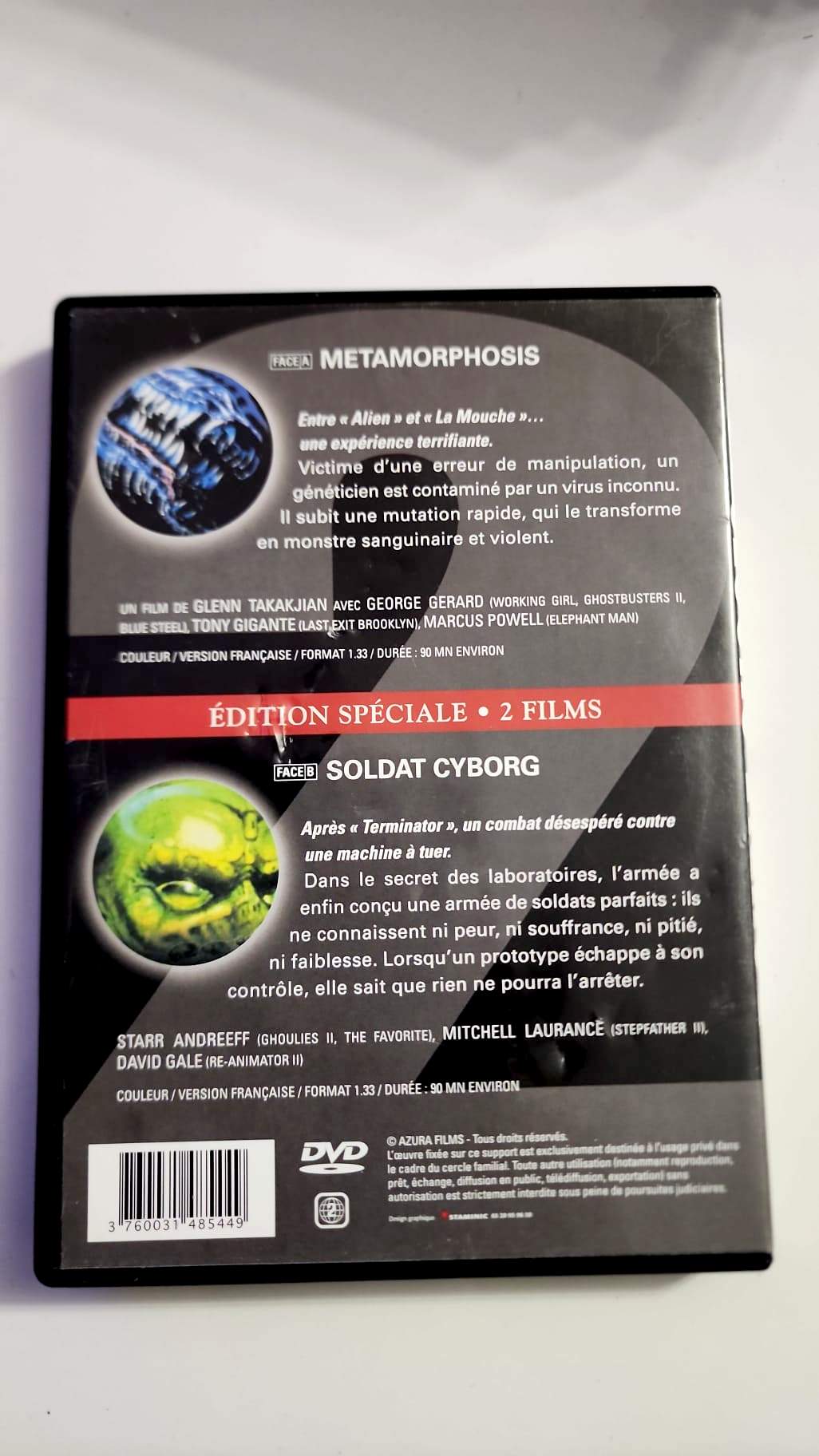 Metamorphosis + Soldat Cyborg - Double Succès Édition Spéciale 2 Films DVD