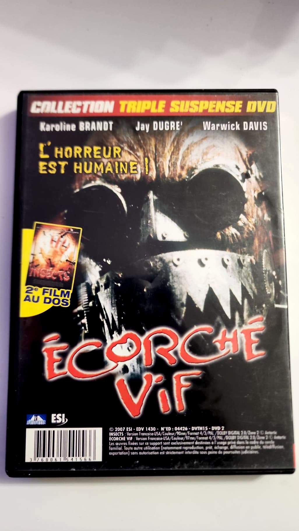 Insects + Écorché Vif - Collection Triple Suspense DVD - 2 Films