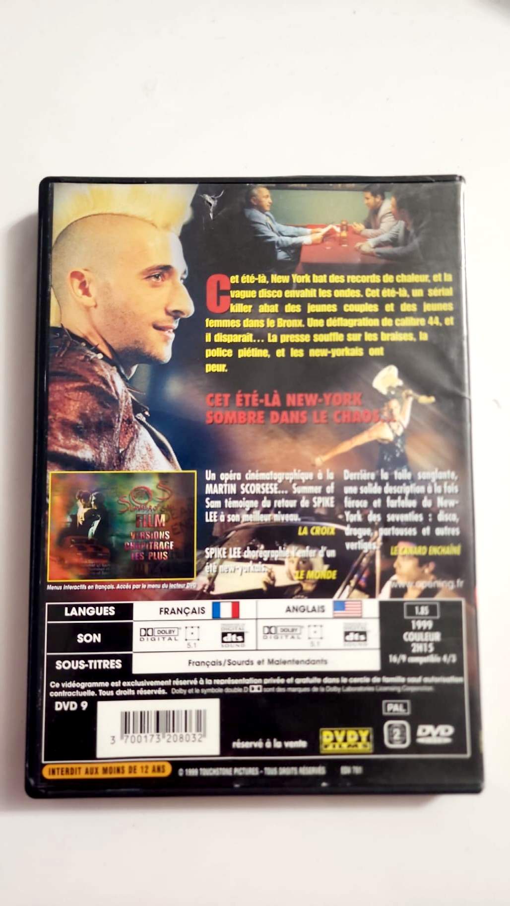 Jaquette avant du DVD Summer of Sam de Spike Lee