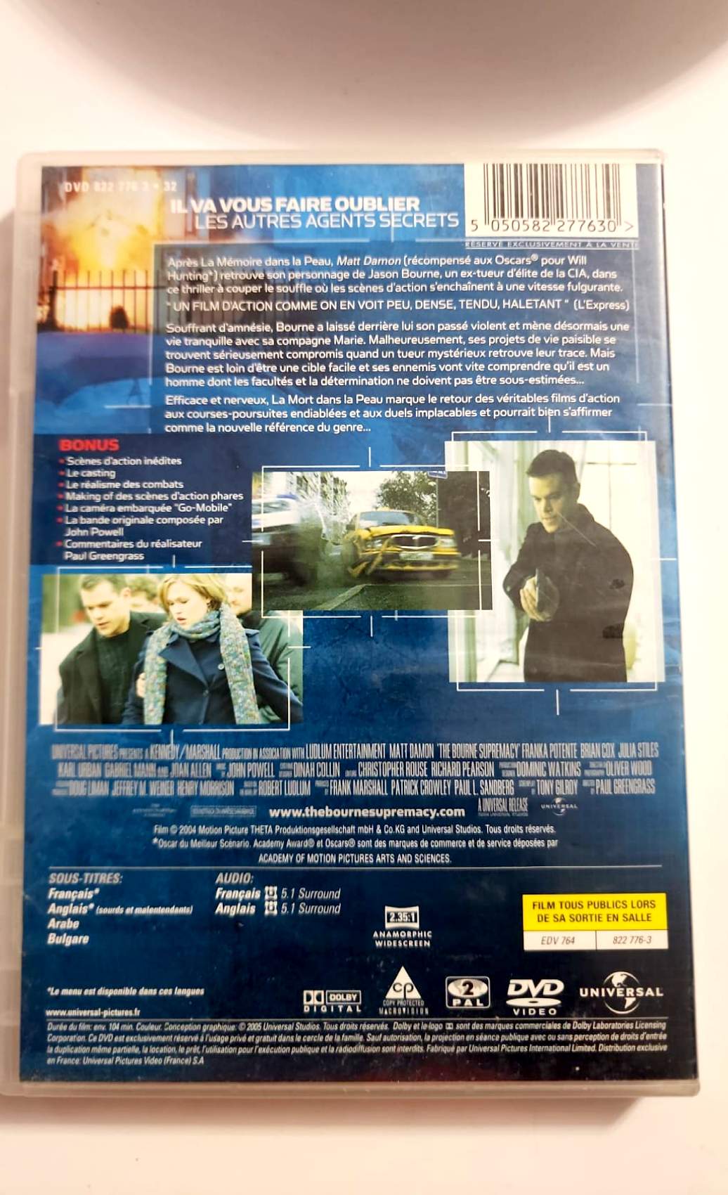 La Mort dans la peau avec Matt Damon - DVD Universal boîtier clair d'occasion