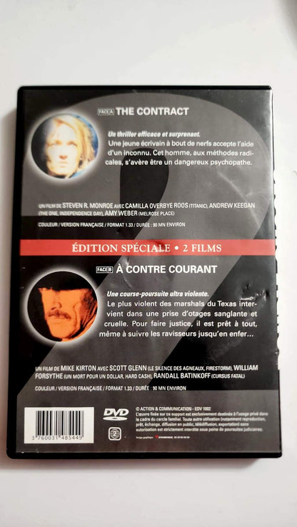 Jaquette arrière The Contract et À contre-courant DVD deux films