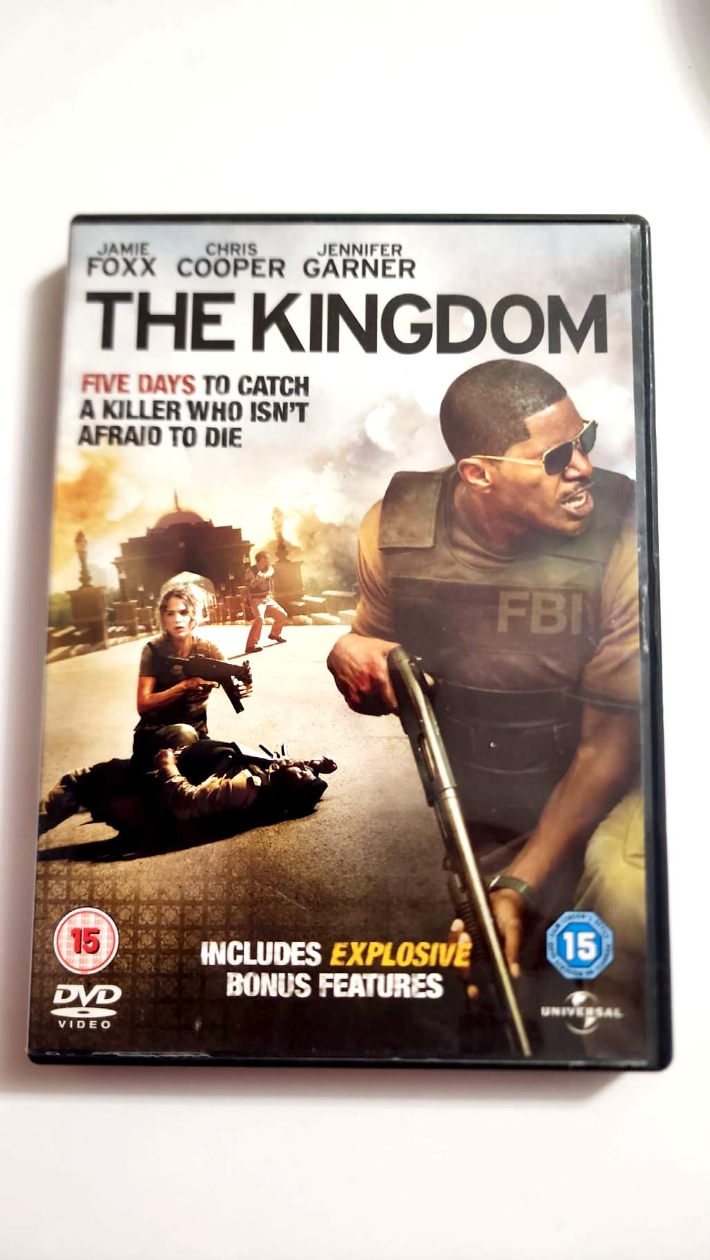 Jaquette avant DVD britannique The Kingdom avec Jamie Foxx