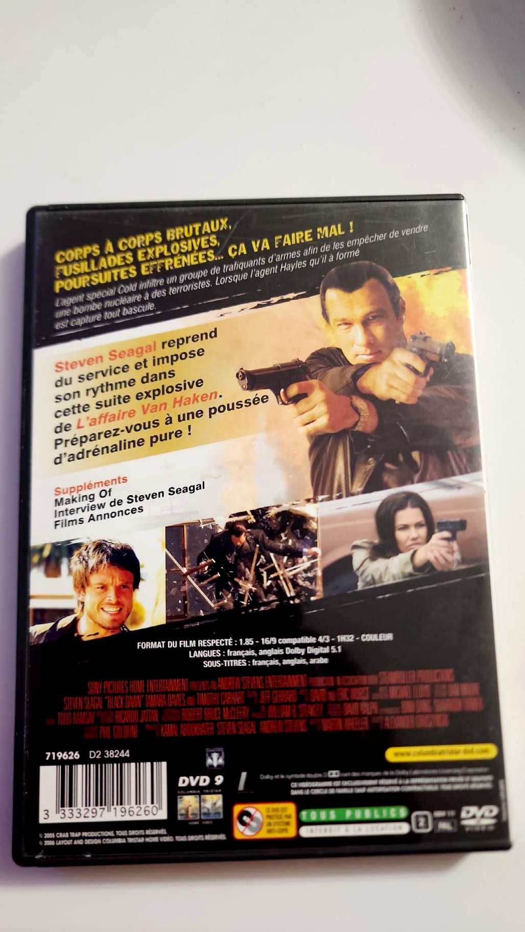 Jaquette arrière DVD Black Dawn Dernier recours