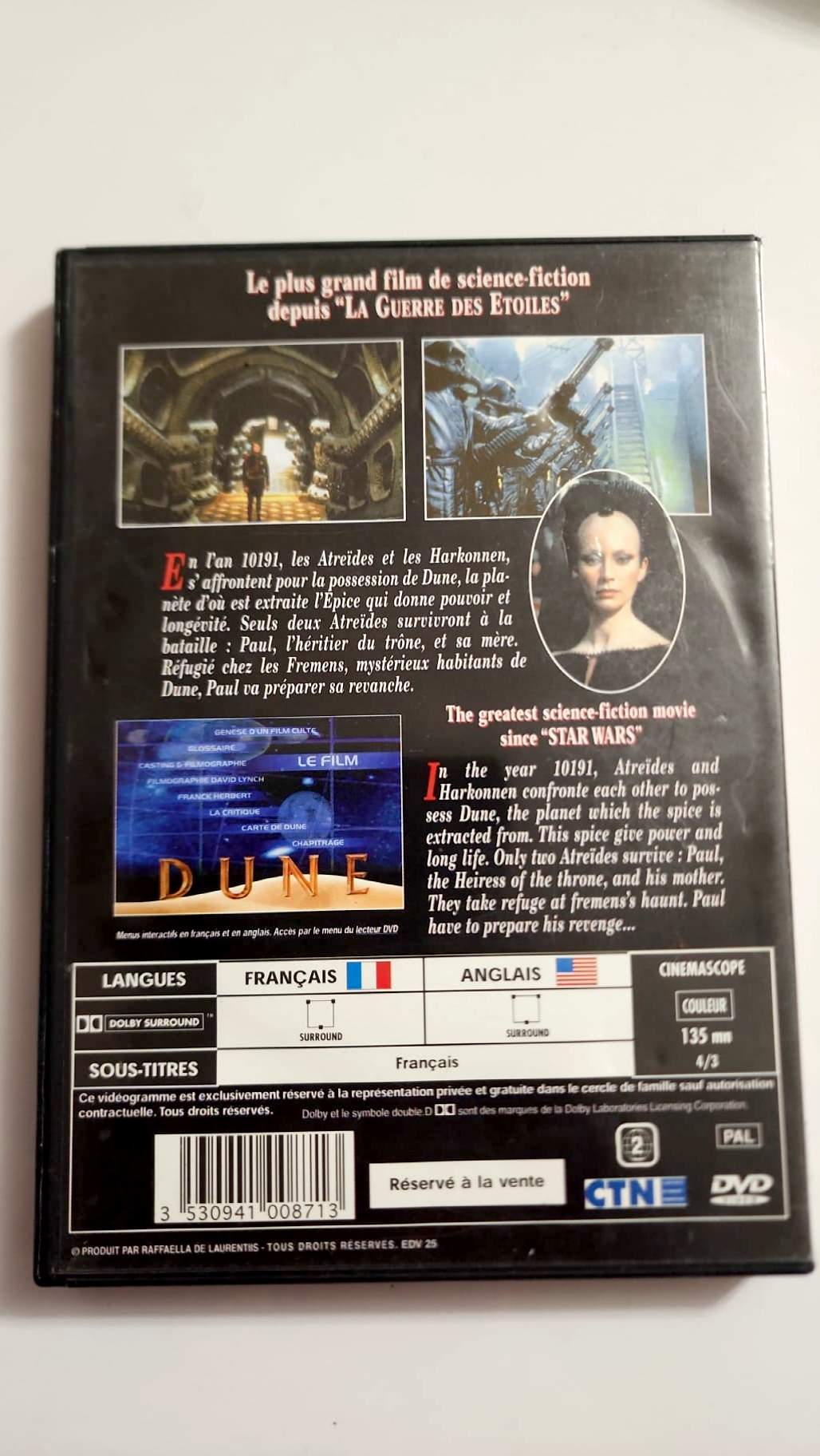 Code-barres EAN 3530941008713 du DVD Dune