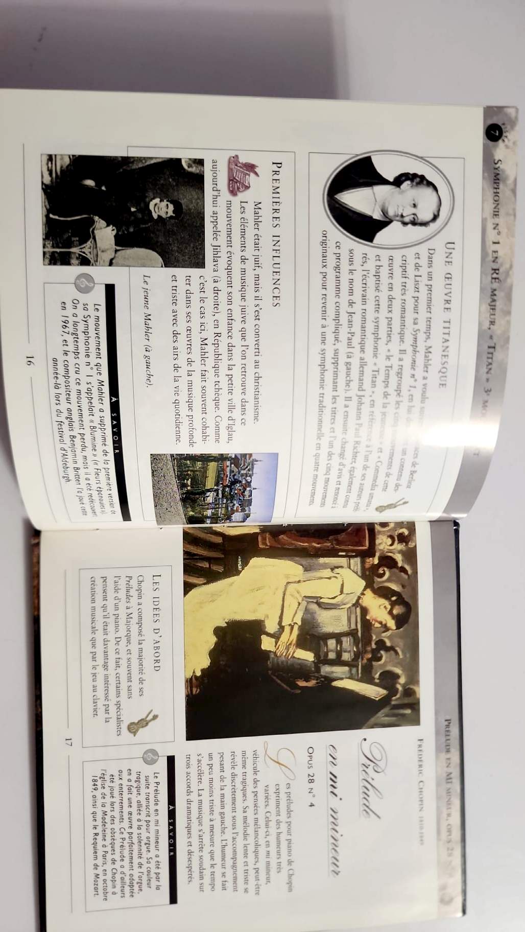 Pages intérieures illustrées sur Mahler et Chopin