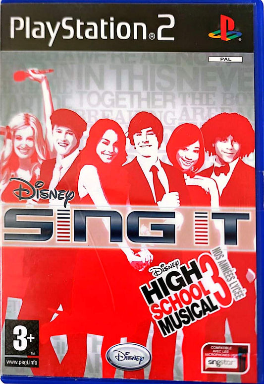 Disney Sing It High School Musical 3 Nos Années Lycée PS2 PlayStation 2 PAL FR Jeu Complet en Boîte