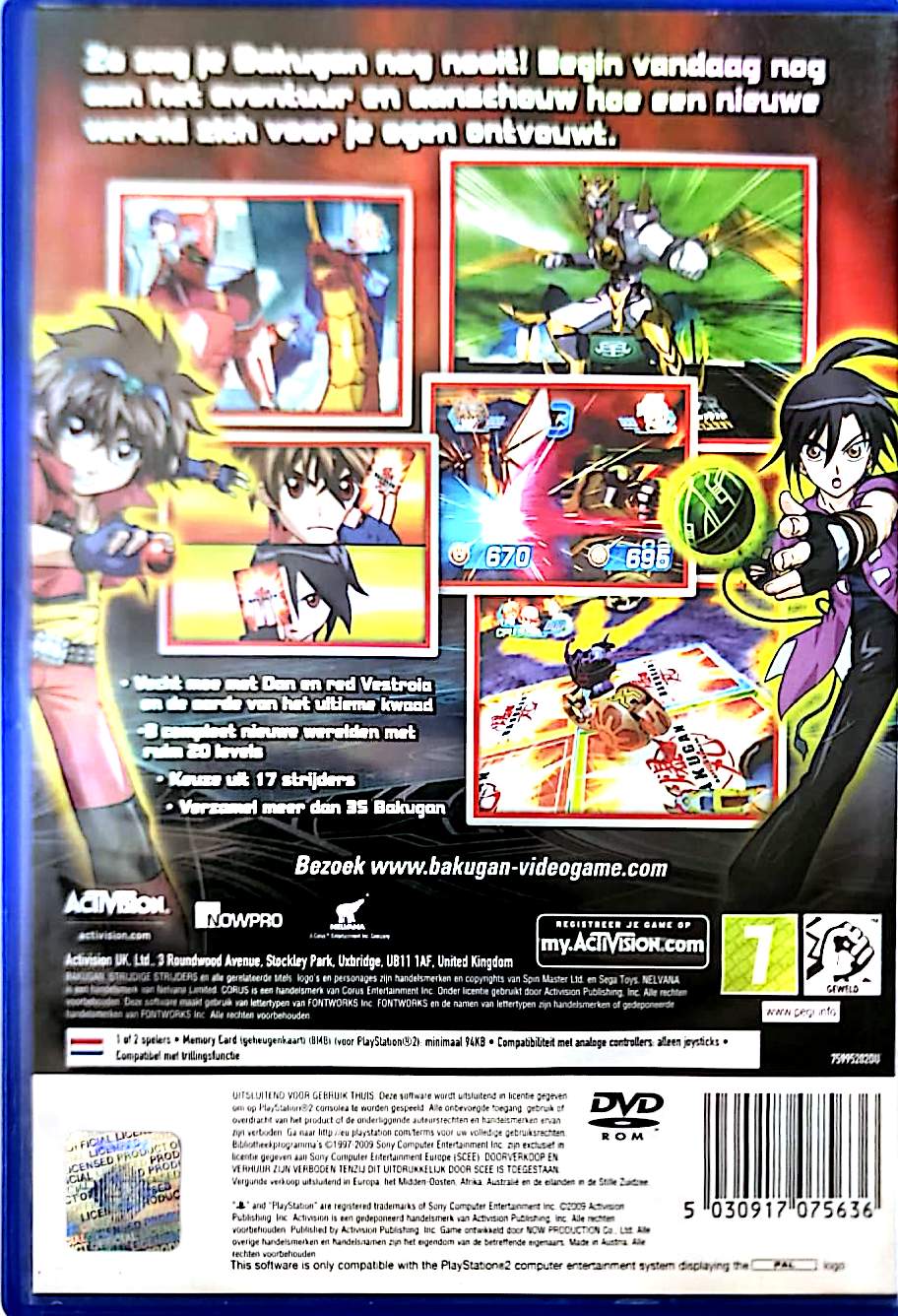 Bakugan Battle Brawlers PS2 Jeu d’Action Combat Aventure PlayStation 2 Activision Version PAL
