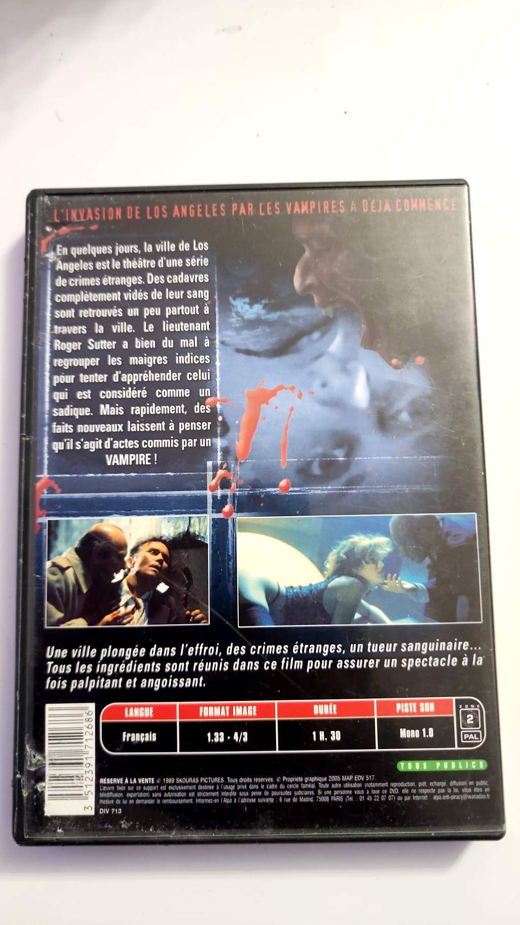 Vampire at Midnight – DVD – Horreur / Thriller Vampires – Jason Williams, Gustav Vintas – Version Française PAL