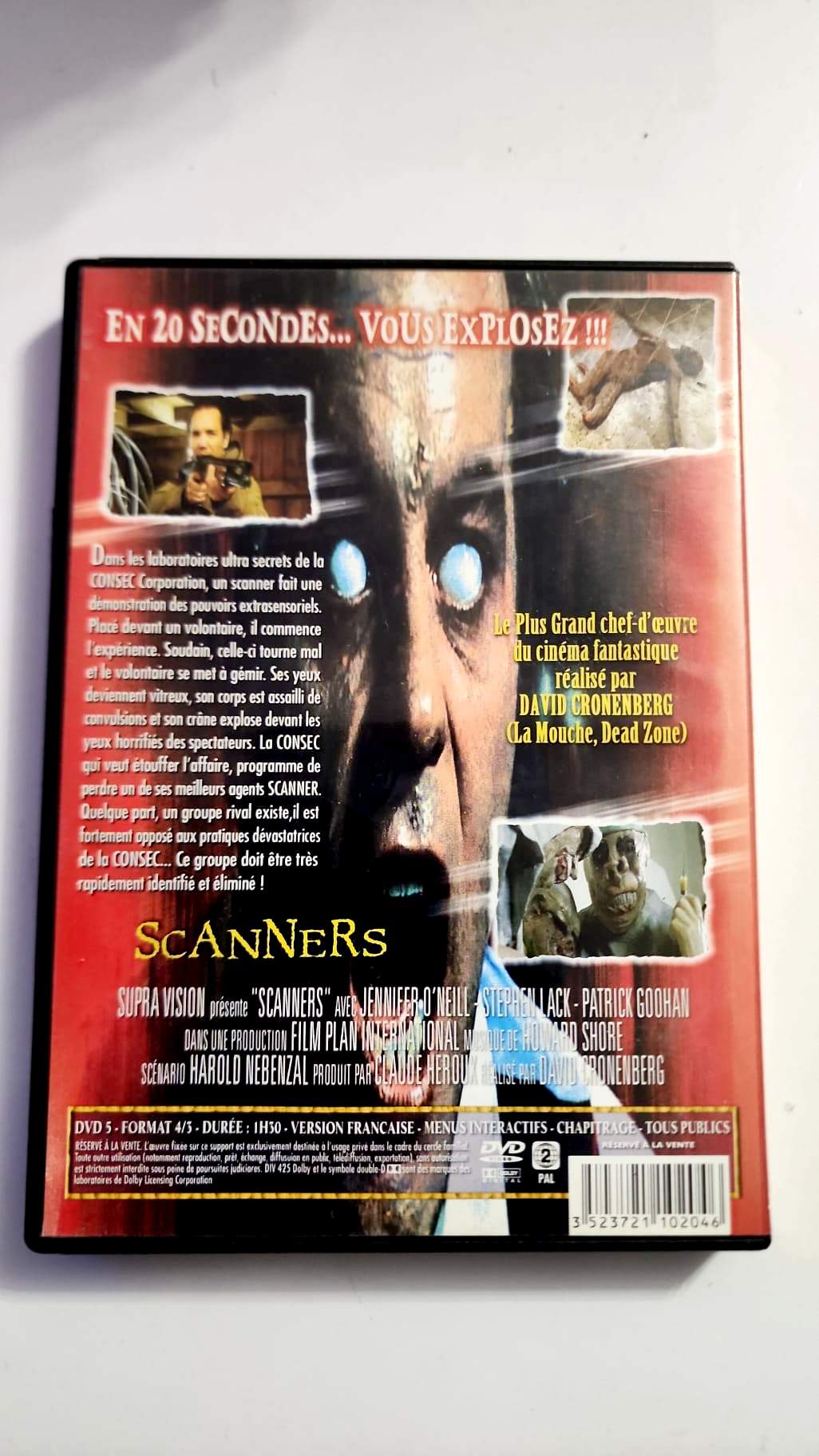 DVD Scanners – Prestige Supra Édition – Verso