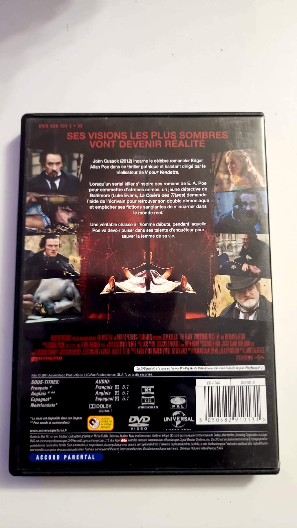 DVD L'Ombre du Mal – Verso