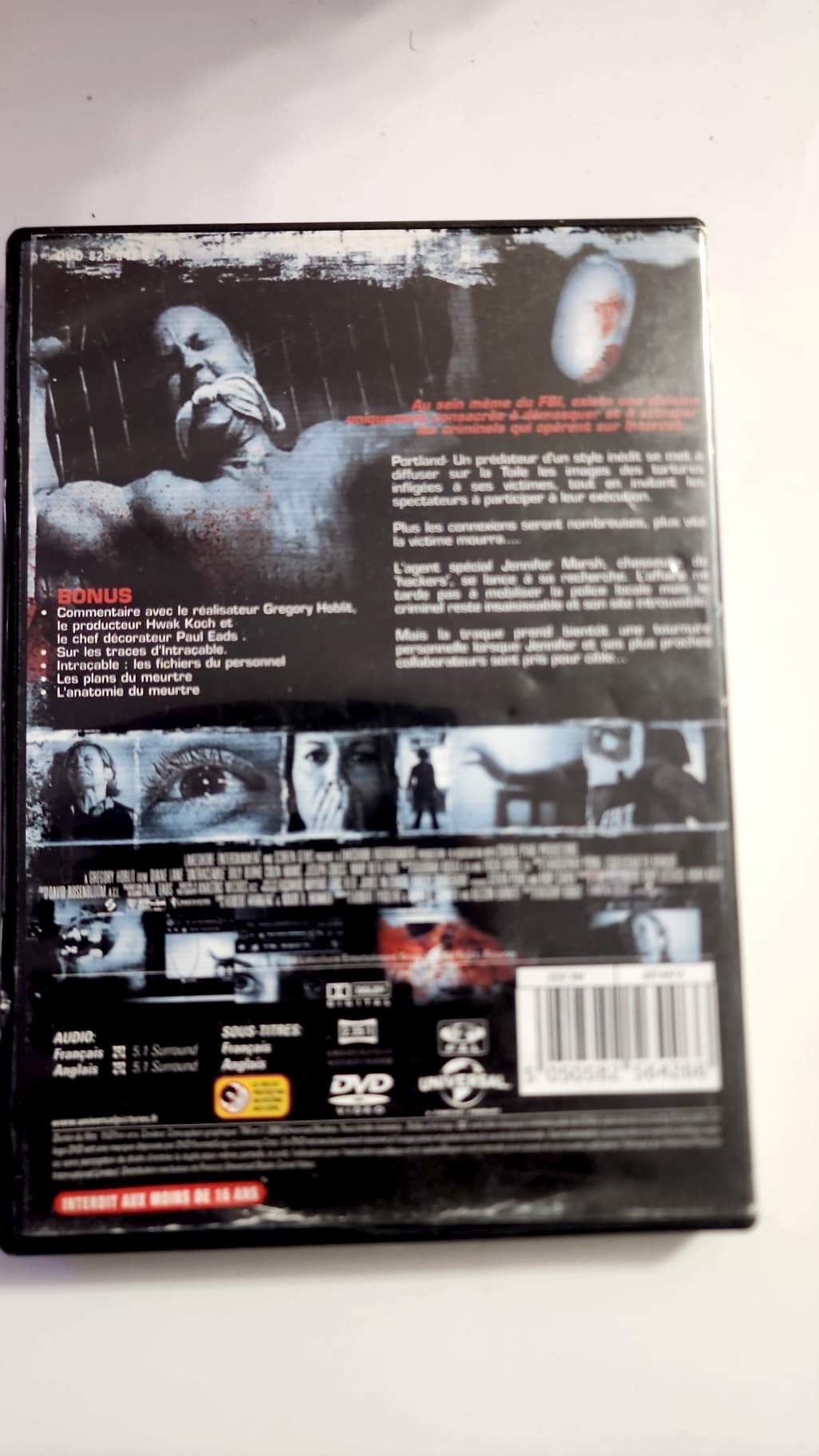 DVD Intraçable – Verso