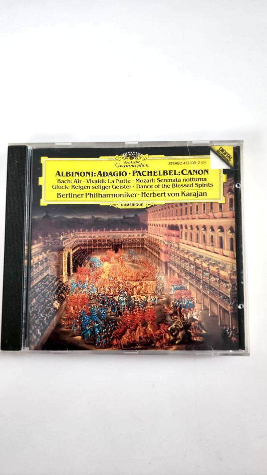 Albinoni Adagio Pachelbel Canon – Karajan – face avant du CD Deutsche Grammophon