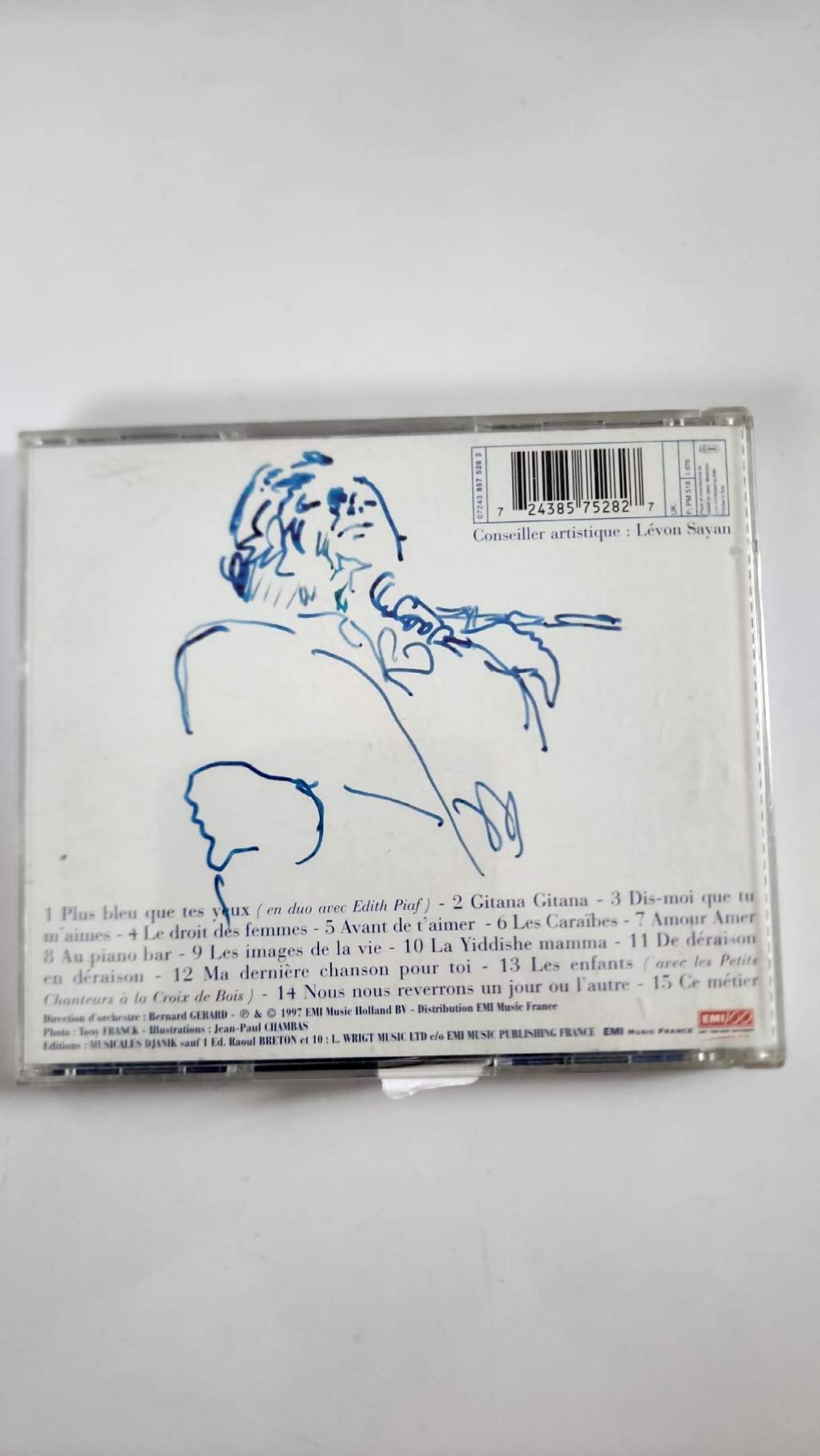 Charles Aznavour – Plus bleu… – jaquette avant du CD