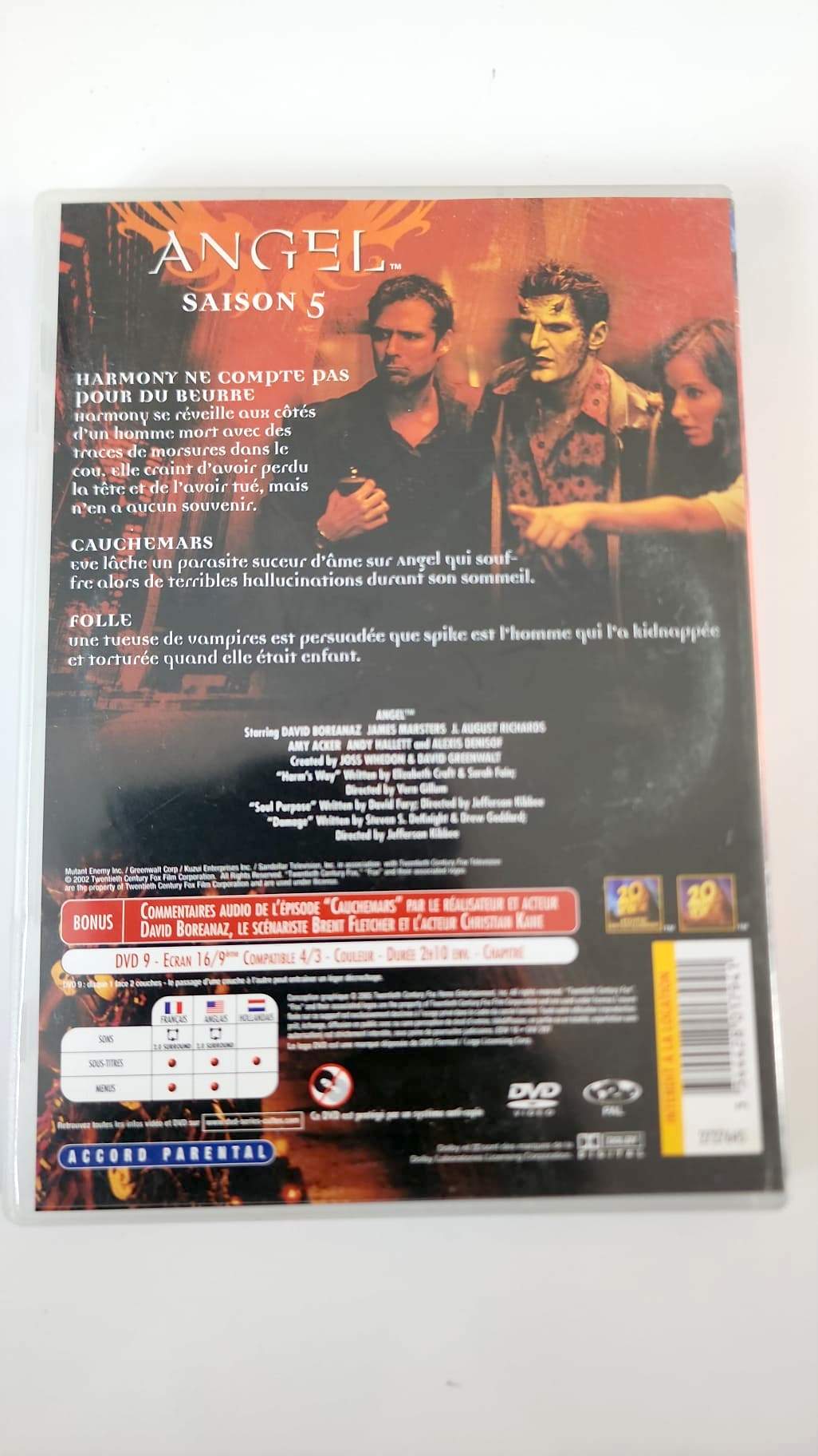 Angel Saison 5 DVD 3 - Pochette arrière