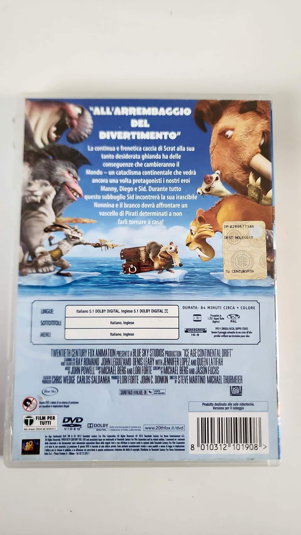 Ice Age 4 DVD - Pochette arrière