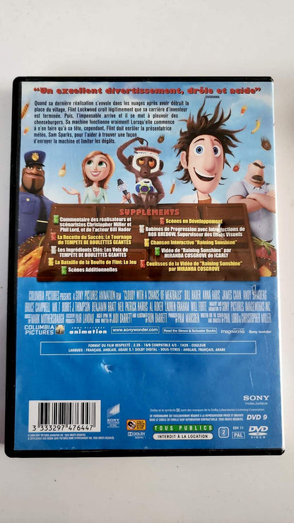 Tempête de Boulettes Géantes DVD - Pochette arrière