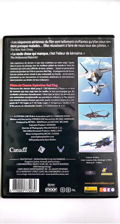 Fighter Pilot Operation Red Flag - Dos du DVD synopsis et bonus