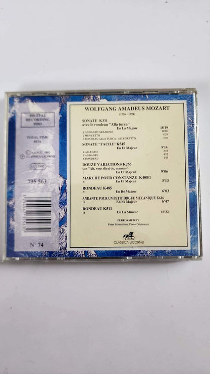 Mozart – Œuvres pour piano : sonates, variations et rondeaux – Peter Schmalfuss – CD Classica Licorne