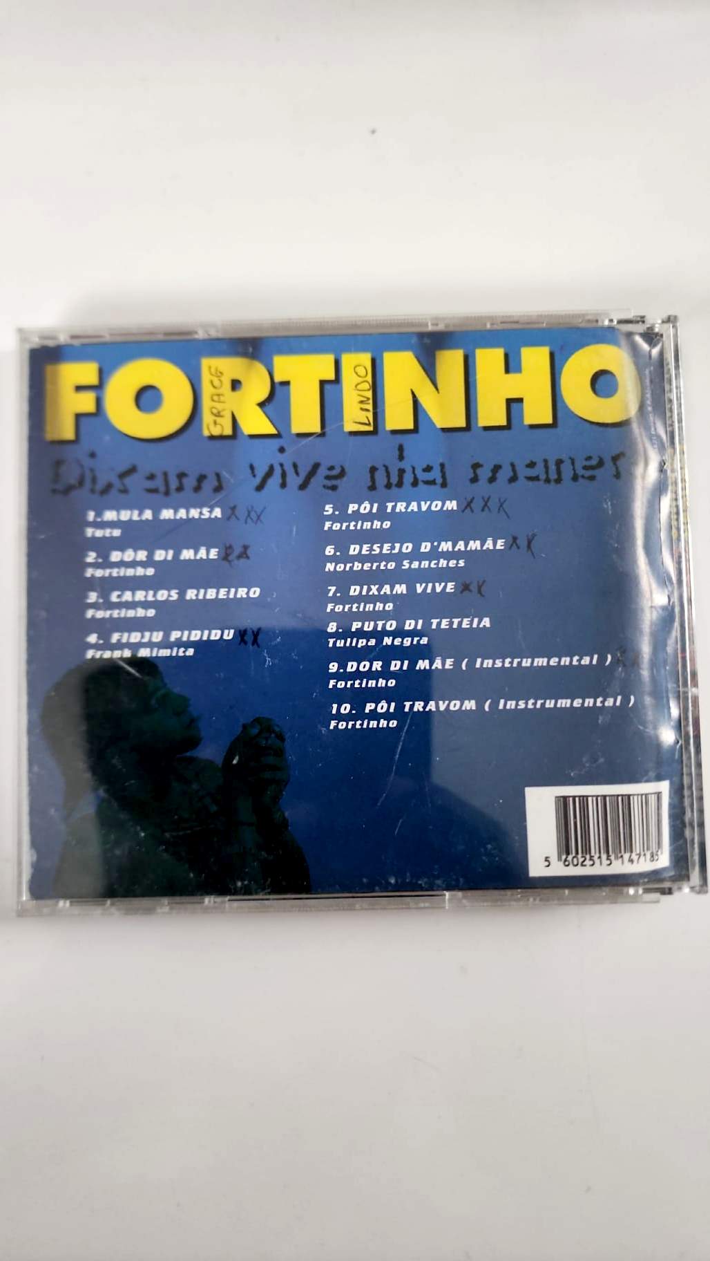 Fortinho, programme et annotations au dos