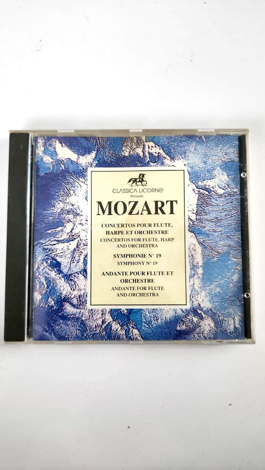 Mozart – Concerto pour flûte et harpe, Symphonie n° 19 et Andante – CD Classica Licorne