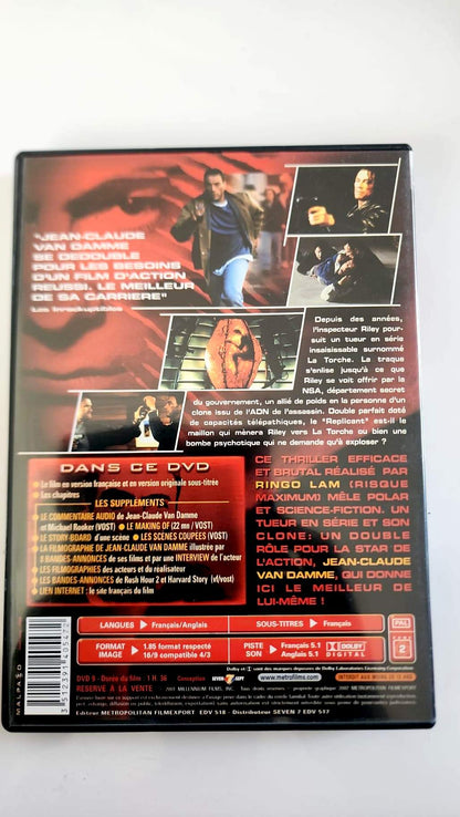 Jaquette arrière Replicant Édition Prestige DVD
