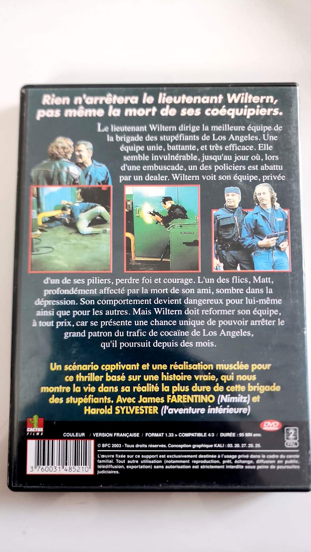Un flic à abattre – James Farentino – DVD Cactus Films de segunda mano