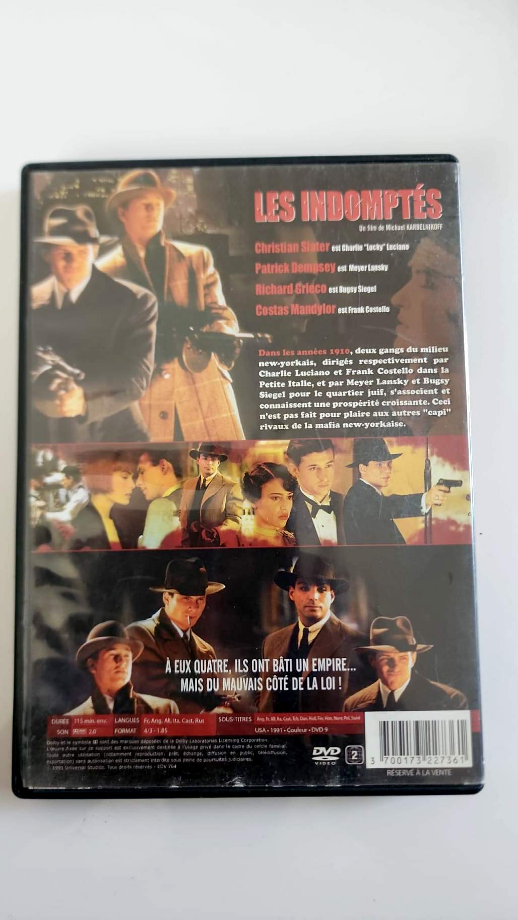 Jaquette arrière Les Indomptés DVD