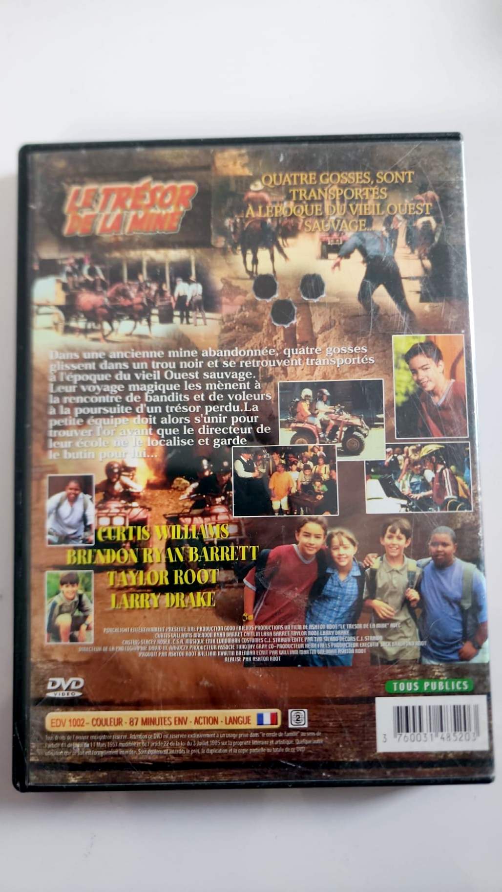 Le Trésor de la mine, jaquette arrière DVD