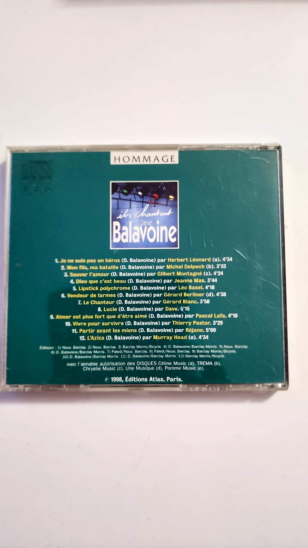 Ils chantent Daniel Balavoine – Hommage – CD Éditions Atlas