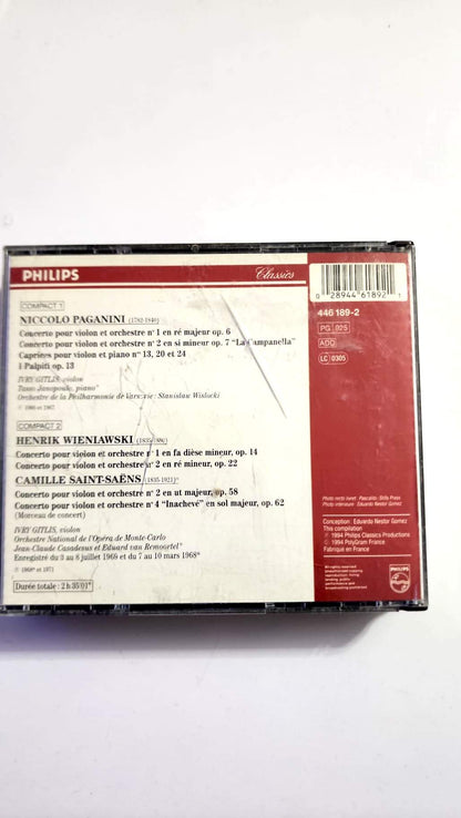 Ivry Gitlis – L’homme au violon – Paganini, Wieniawski, Saint-Saëns – Coffret 2 CD Philips