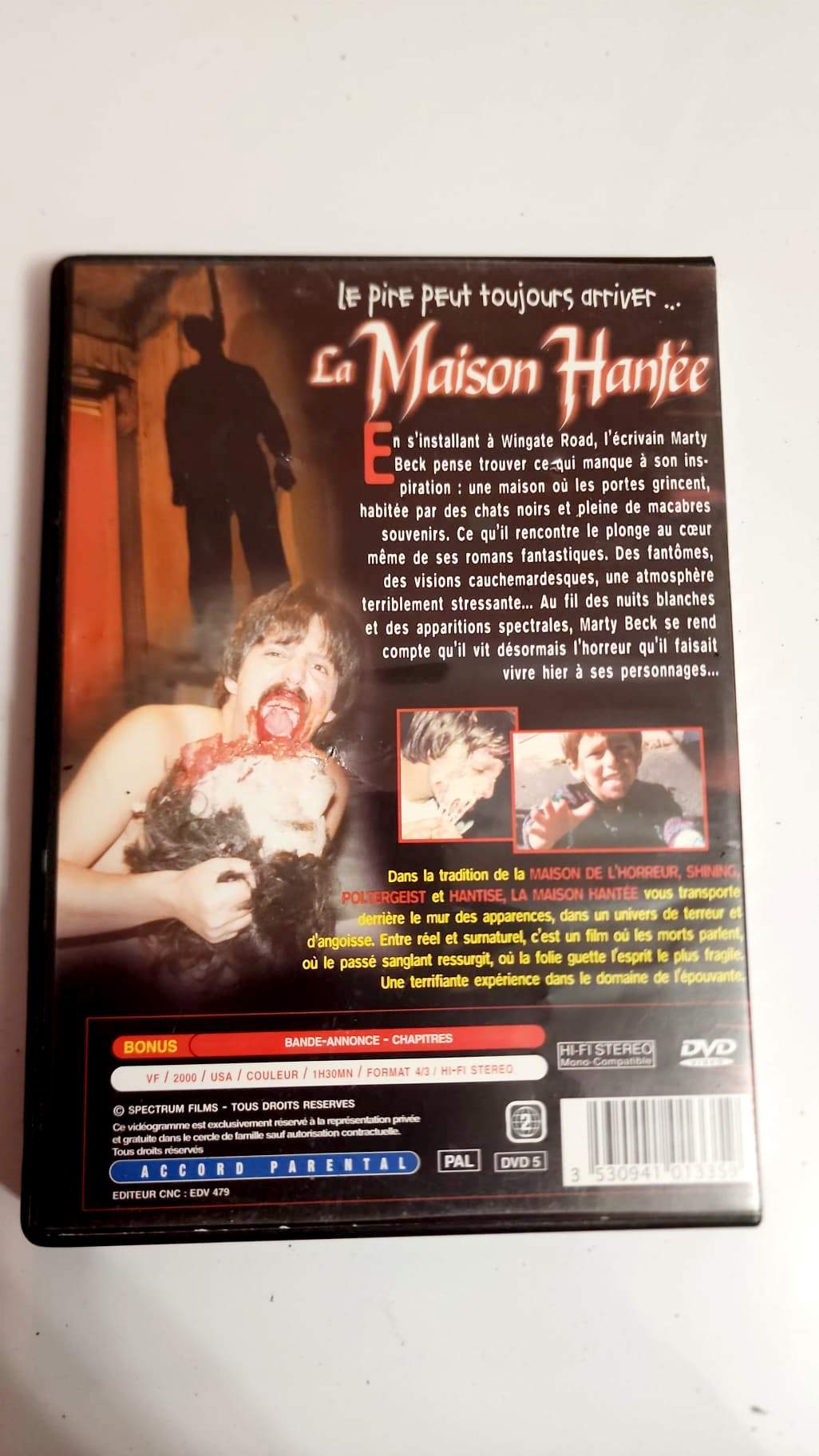 La Maison Hantée DVD - Pochette arrière