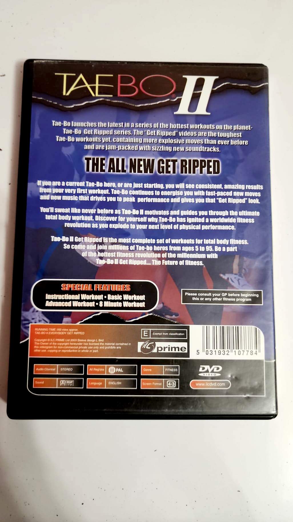 Tae Bo II – Everybody Get Ripped – DVD Fitness | Billy Blanks | 2 Workouts | Zone PAL