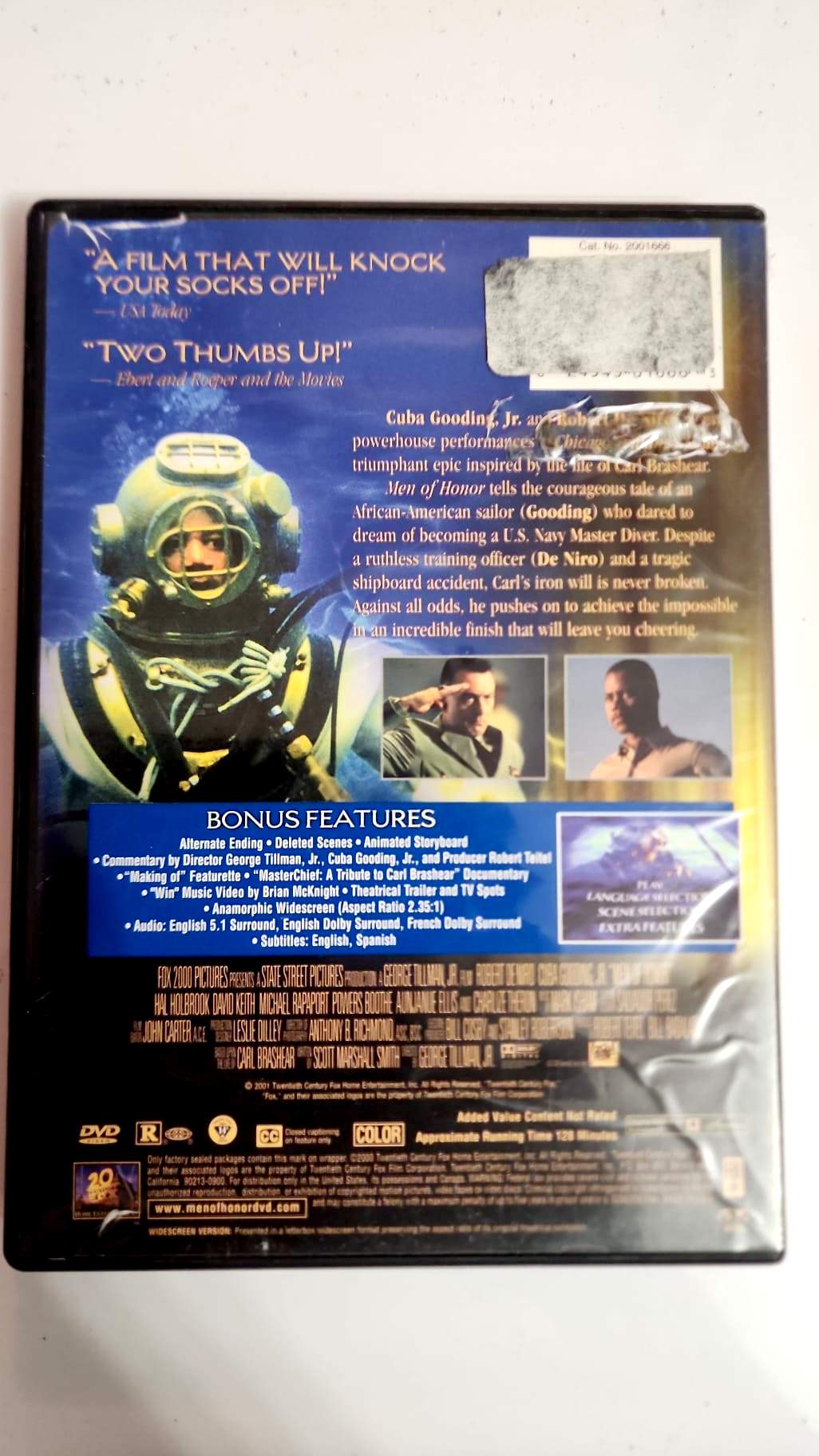 Men of Honor DVD - Verso pochette