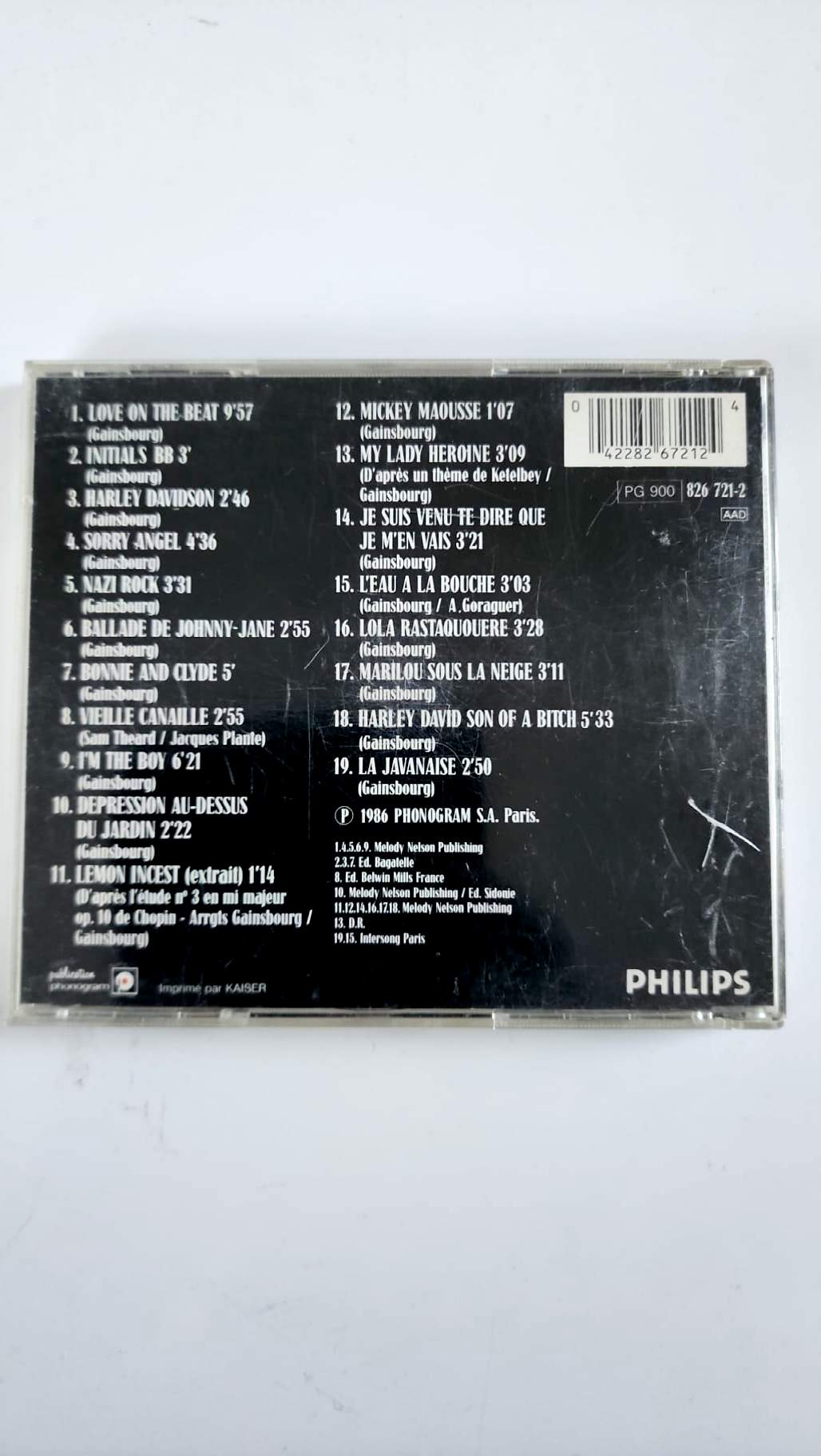 Serge Gainsbourg – Live – CD Philips 826 721-2