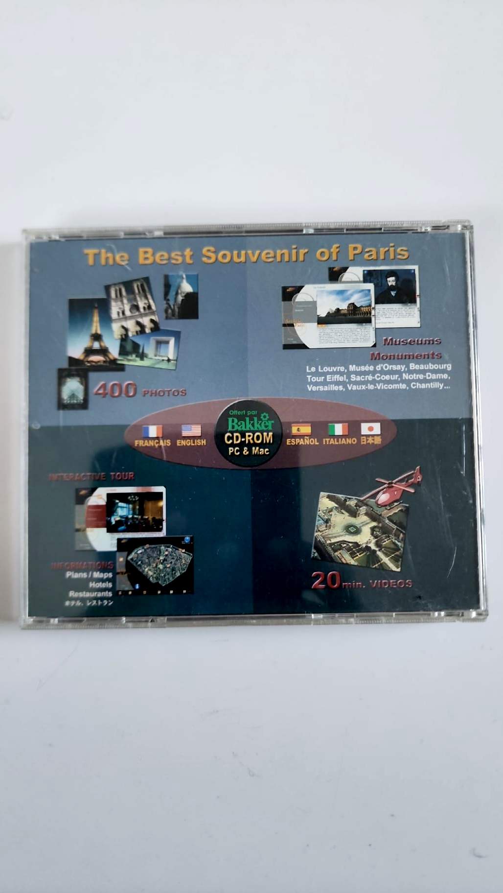 Paris – The Best Souvenir of Paris – CD-ROM PC & Mac multilingue