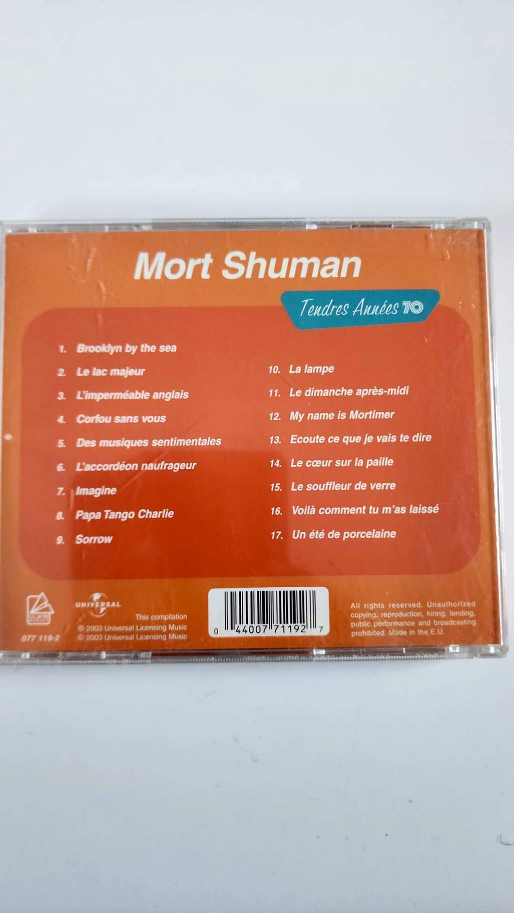 Mort Shuman – Tendres Années 70 – CD Universal