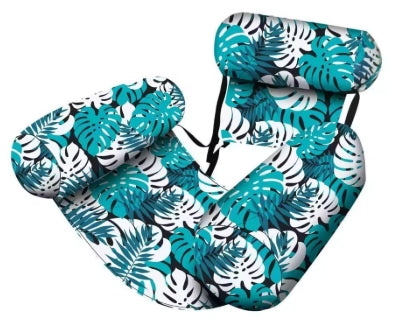 Chaise Longue Flottante Gonflable Adulte – Hamac Aquatique avec Dossier et Repose-Tête – Fauteuil Flottant Piscine, Plage, Lac et Vacances d'Été