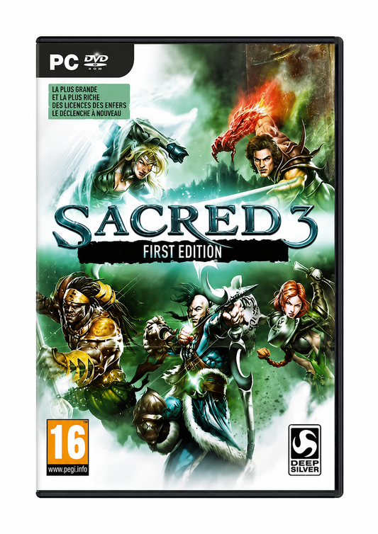 Sacred 3 First Edition PC DVD-ROM Neuf Sous Blister Jeu en Français Hack and Slash RPG Deep Silver PEGI 16+